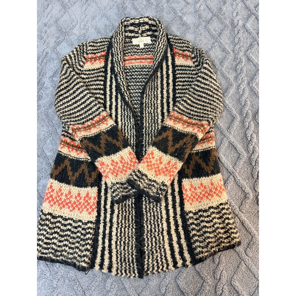 Pink Republic Chunky Knit Open Front Cottagecore Cardigan Sweater L